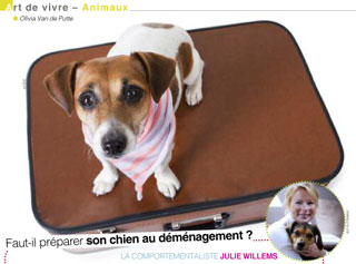 Je déménage avec mon chien, Julie Willems, comportementaliste pour chiens