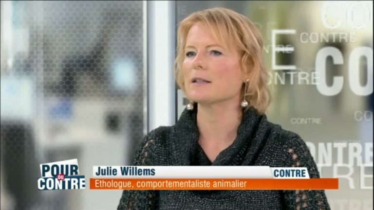 Emission Pour ou contre, avec Julie Willems, éthologue-comportementaliste animalier